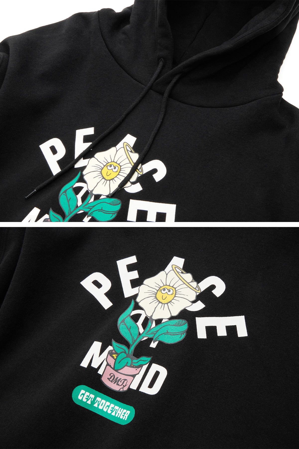 [INVITED] FLOWER HOODIE BLACK