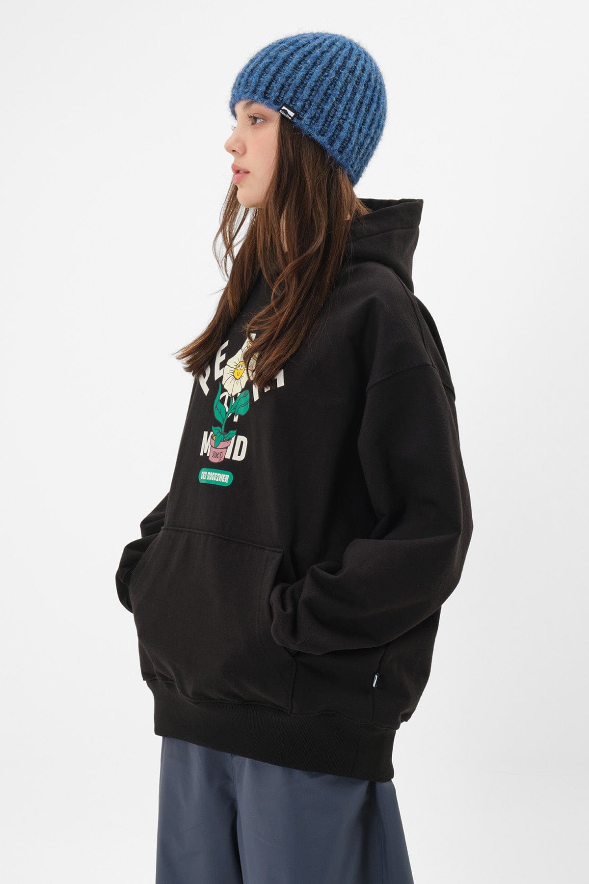 [INVITED] FLOWER HOODIE BLACK