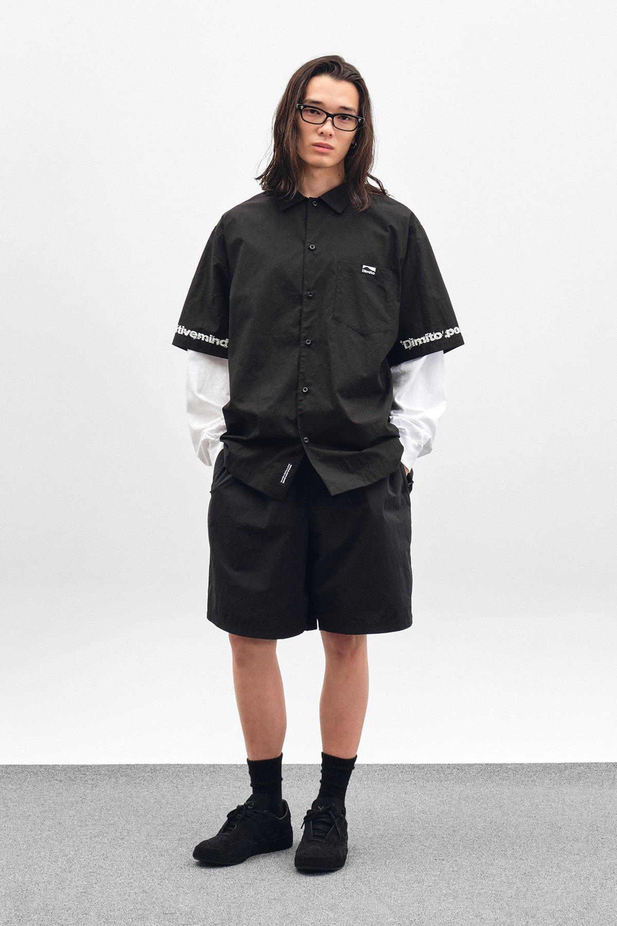 FLOWER S/S SHIRT BLACK – DIMITO INTERNATIONAL