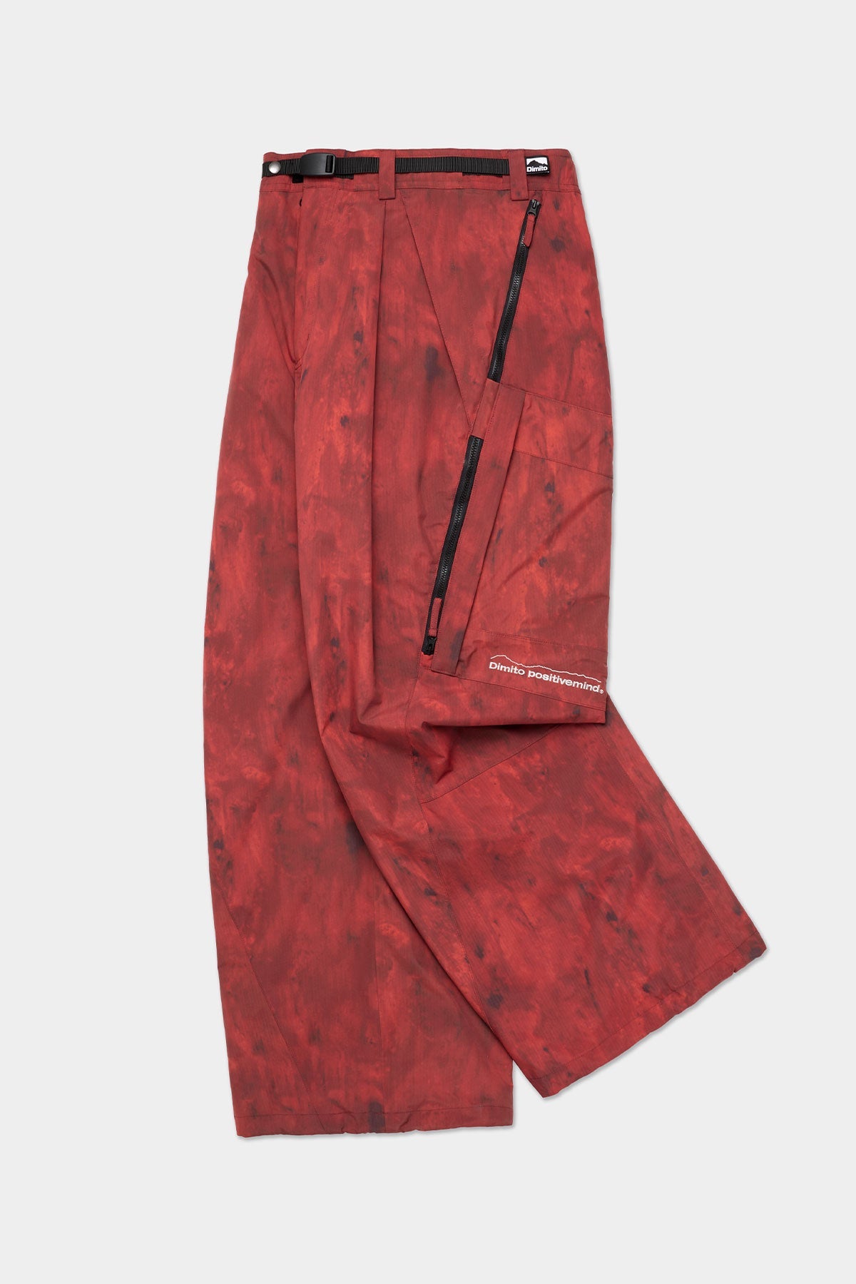 [INVITED] GIANT CARGO PANTS (WIDE FIT LV.2) MARBLE RED