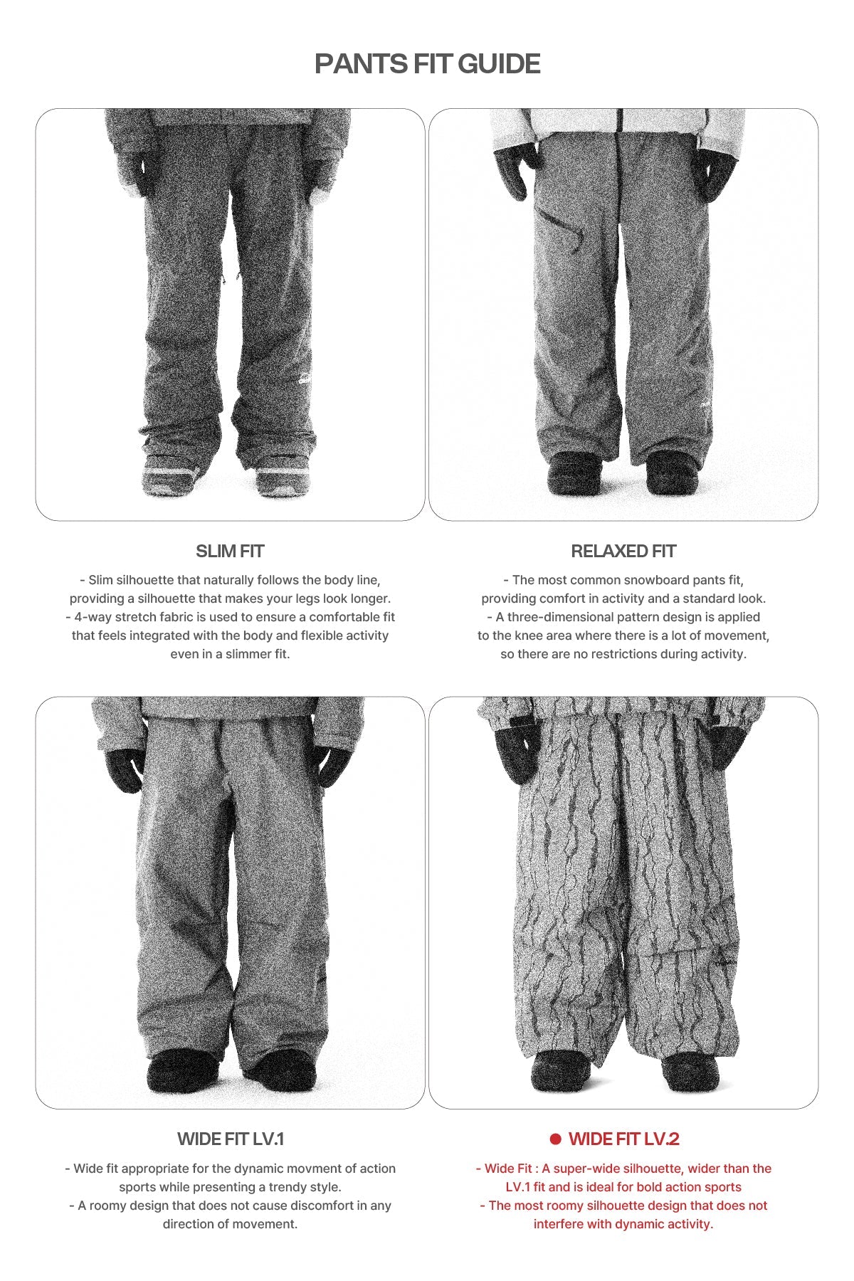 [INVITED] GIANT CARGO PANTS (WIDE FIT LV.2) MARBLE RED