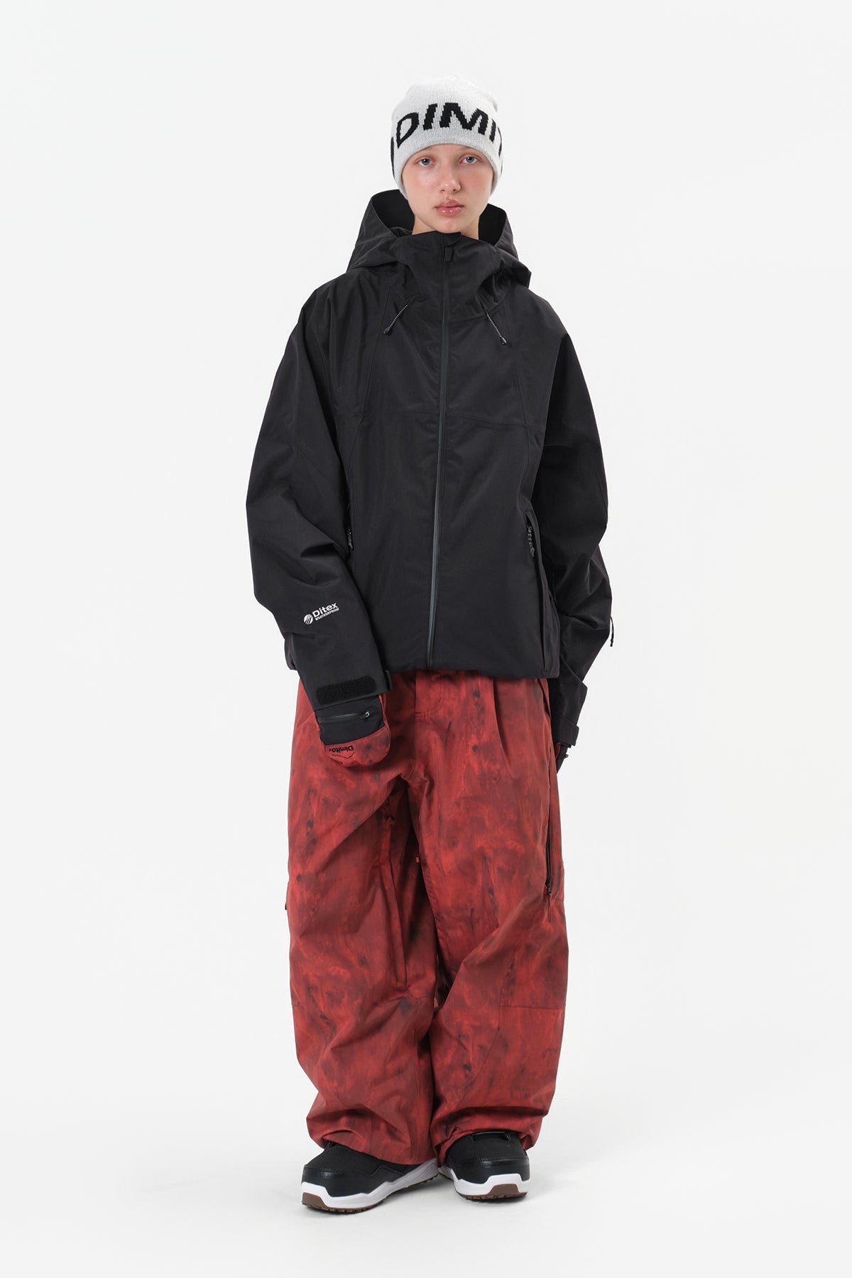 [INVITED] GIANT CARGO PANTS (WIDE FIT LV.2) MARBLE RED