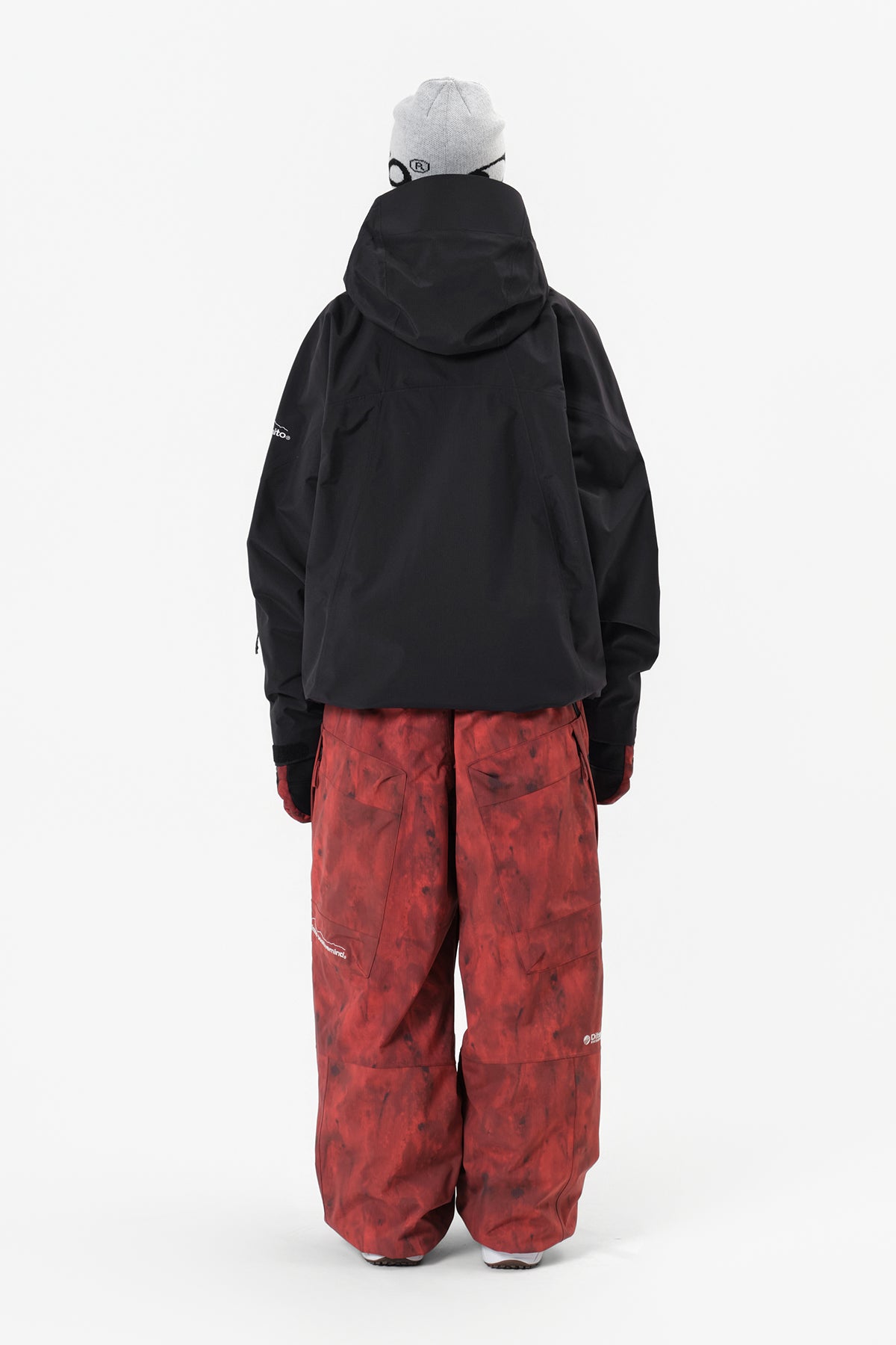 [INVITED] GIANT CARGO PANTS (WIDE FIT LV.2) MARBLE RED
