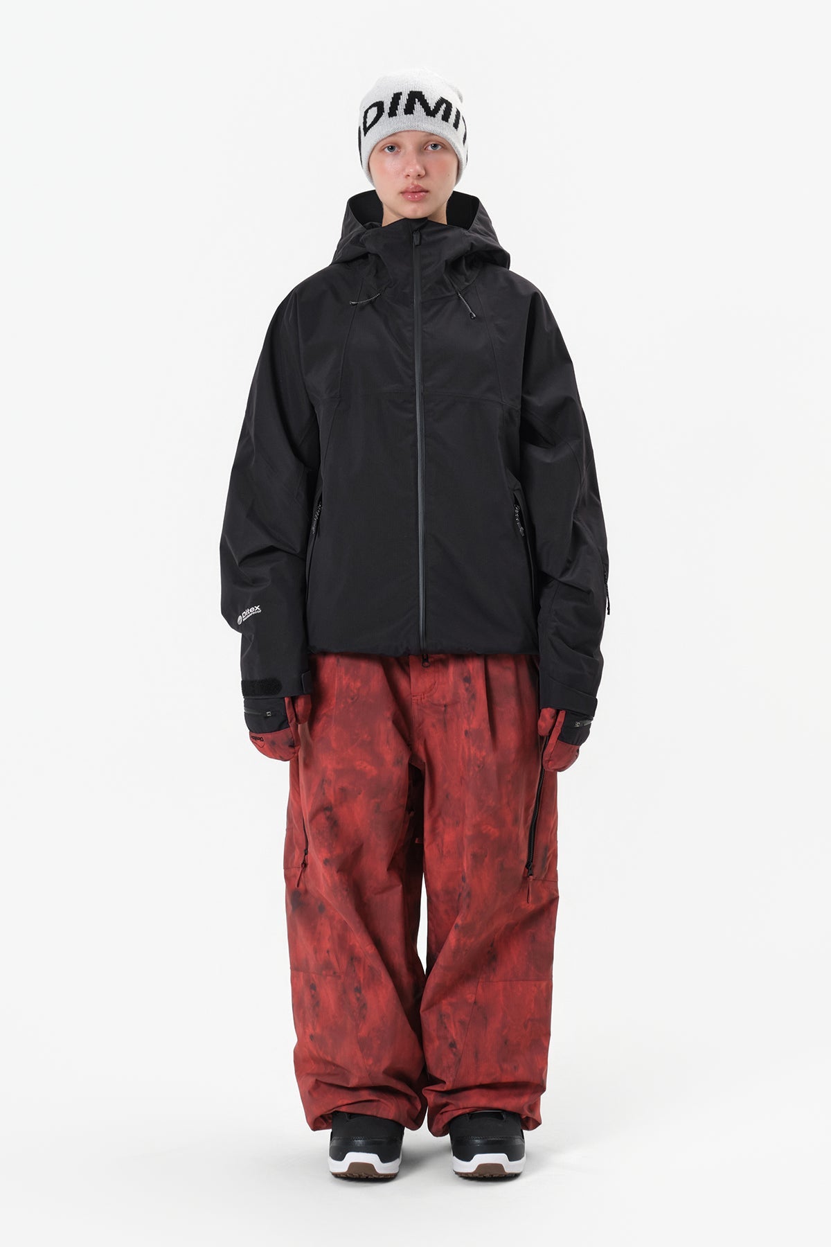 [INVITED] GIANT CARGO PANTS (WIDE FIT LV.2) MARBLE RED