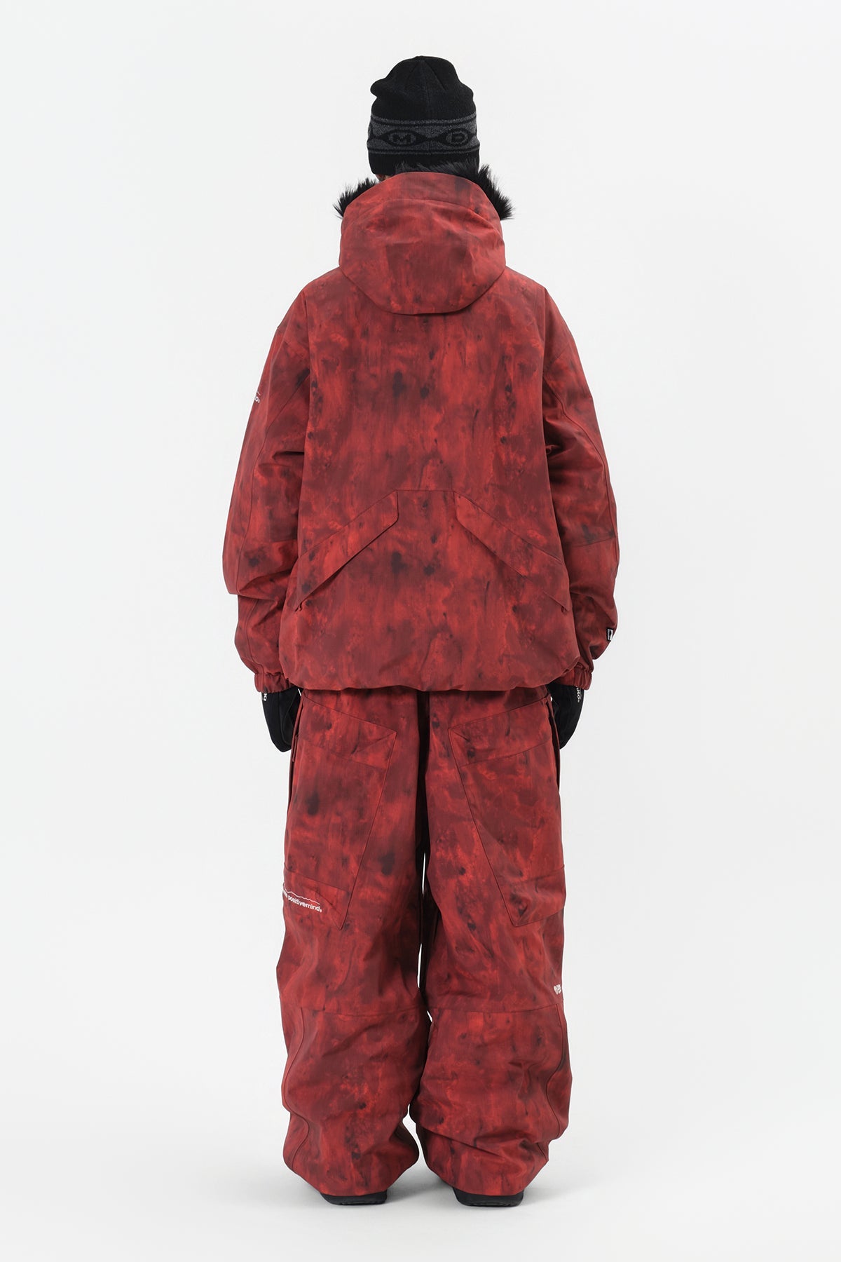 [INVITED] GIANT CARGO PANTS (WIDE FIT LV.2) MARBLE RED