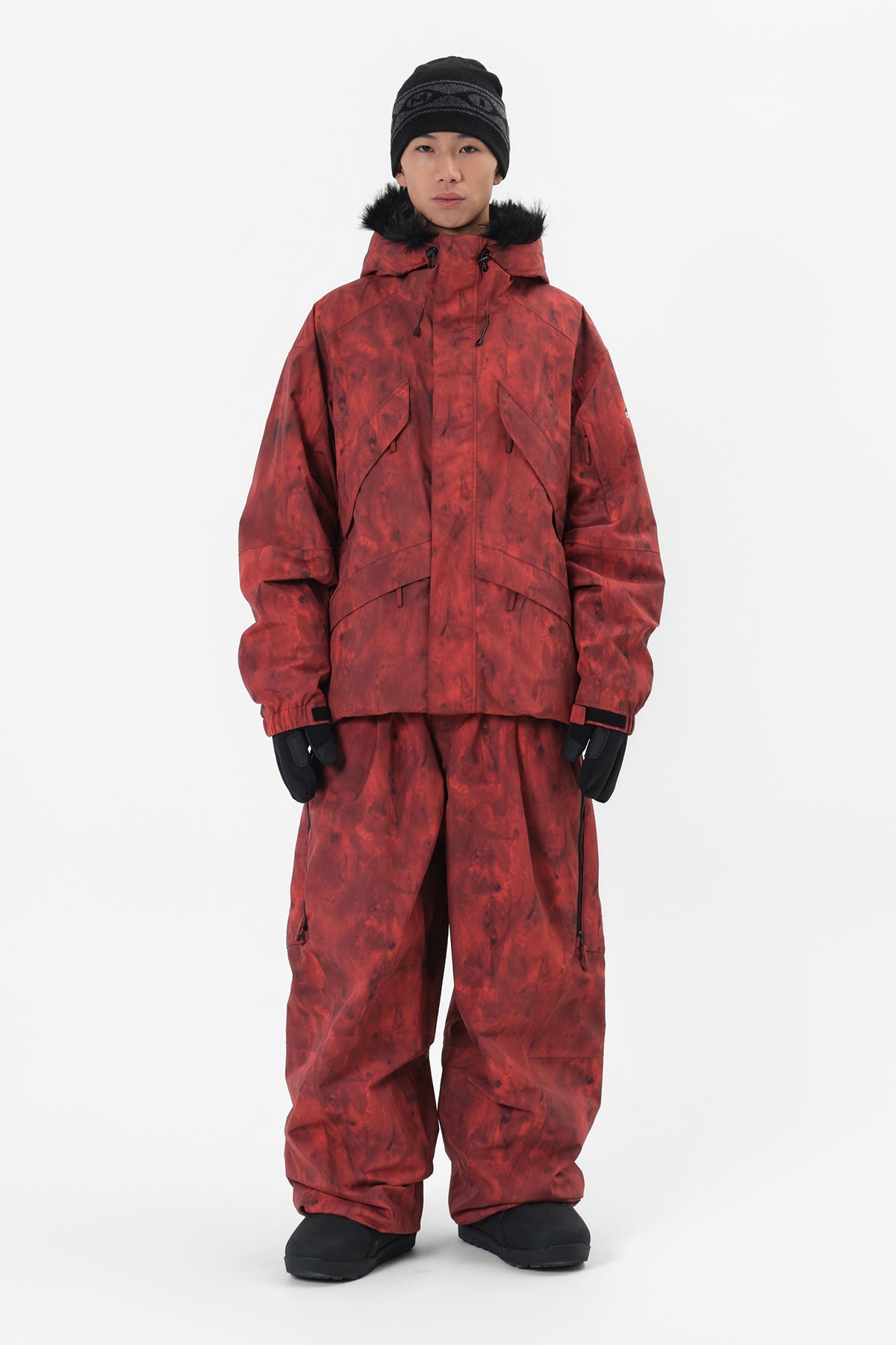 [PROMO] GIANT CARGO PANTS (WIDE FIT LV.2) MARBLE RED