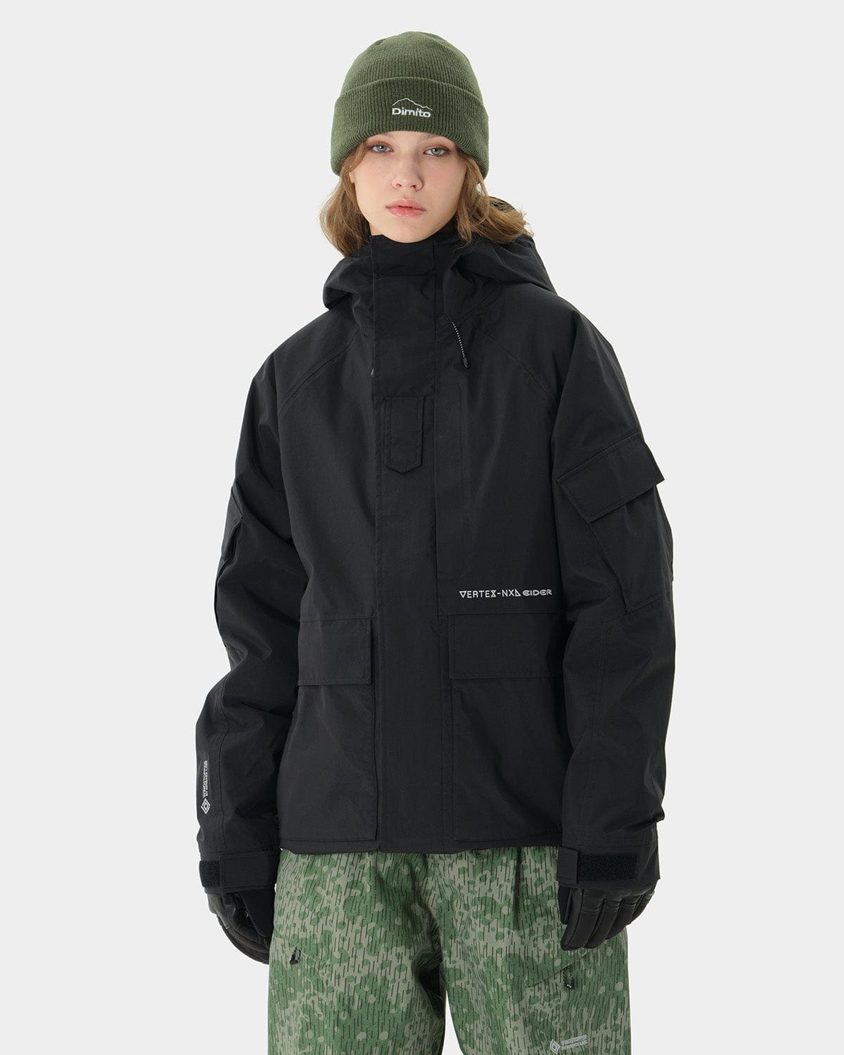 スノーボード dimito x eider goretex M GTX (VTX X EIDER) FIELD 3L 3WAY PARKA BLACK - DIMITO