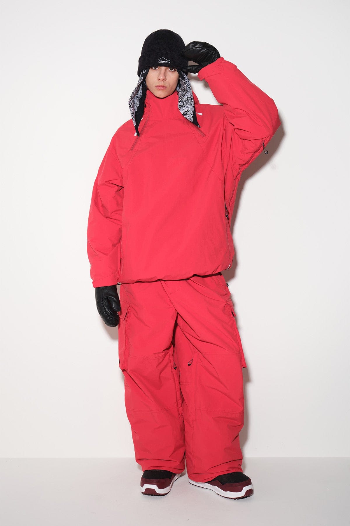 [INVITED] GTX PUFF PANTS RED (Wide fit)