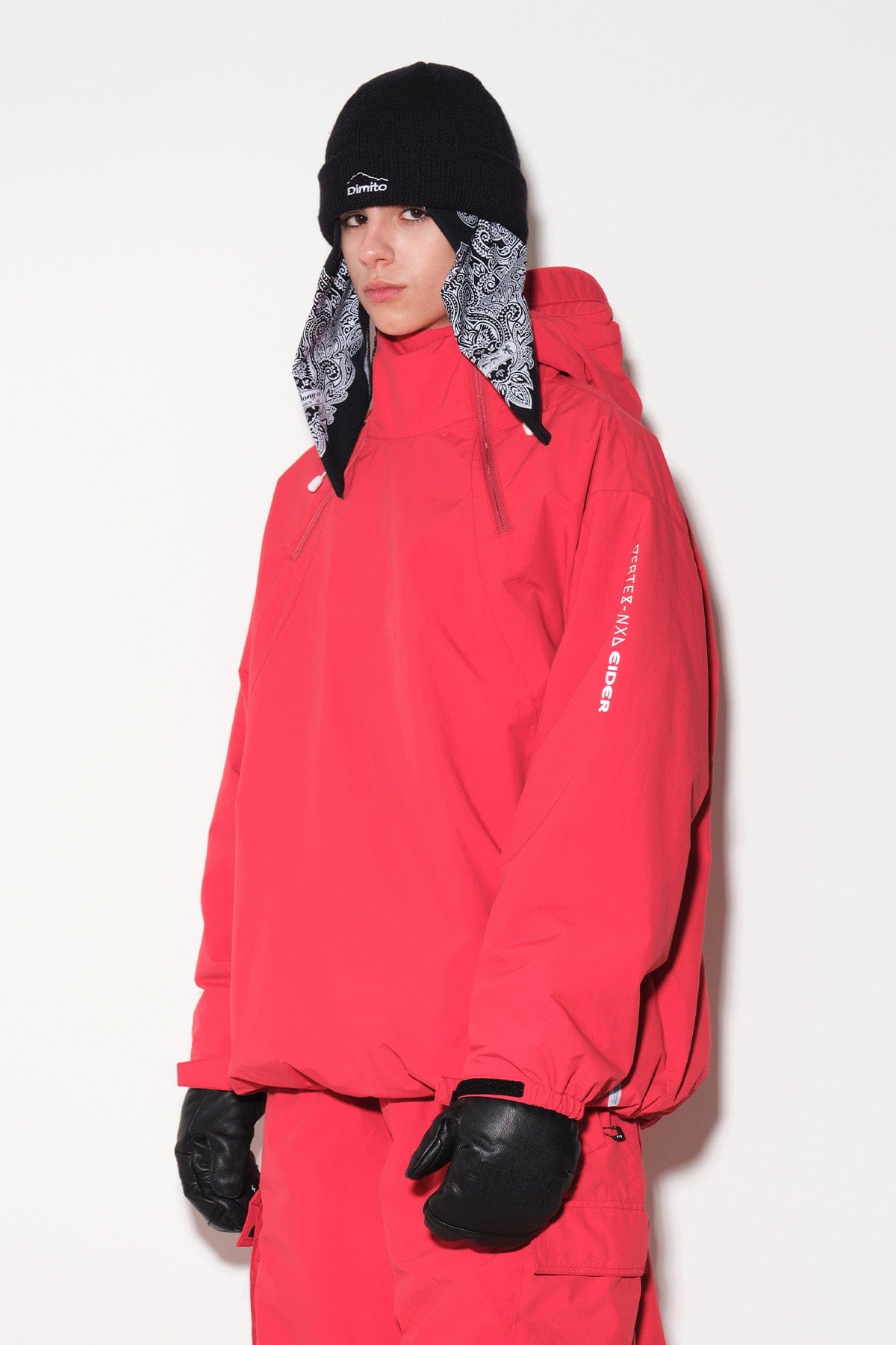 [INVITED] GTX PUFF PULLOVER JACKET RED
