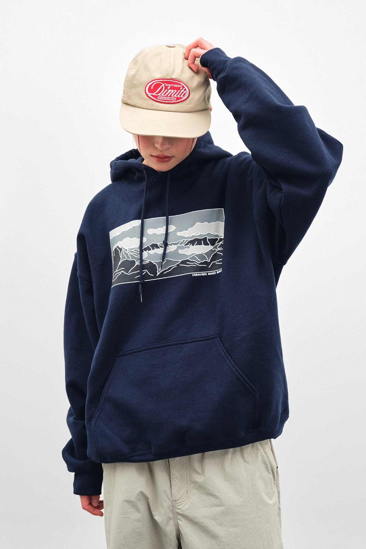 [INVITED] HAE GD HOODIE NAVY