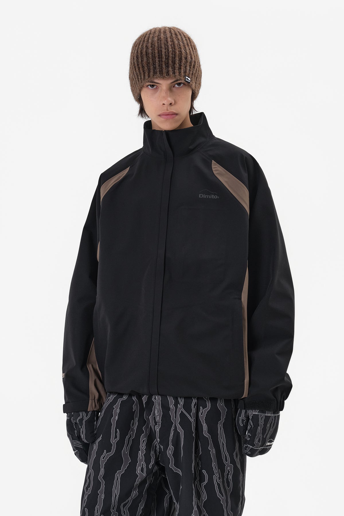 VERT HAE REFLECTIVE LINE MITTEN HAE MT BLACK