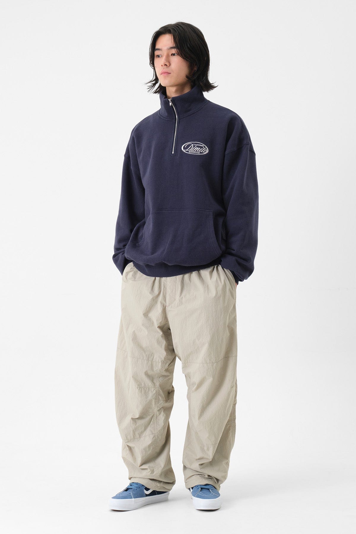 HALF ZIP SWEATSHIRT NAVY – DIMITO INTERNATIONAL