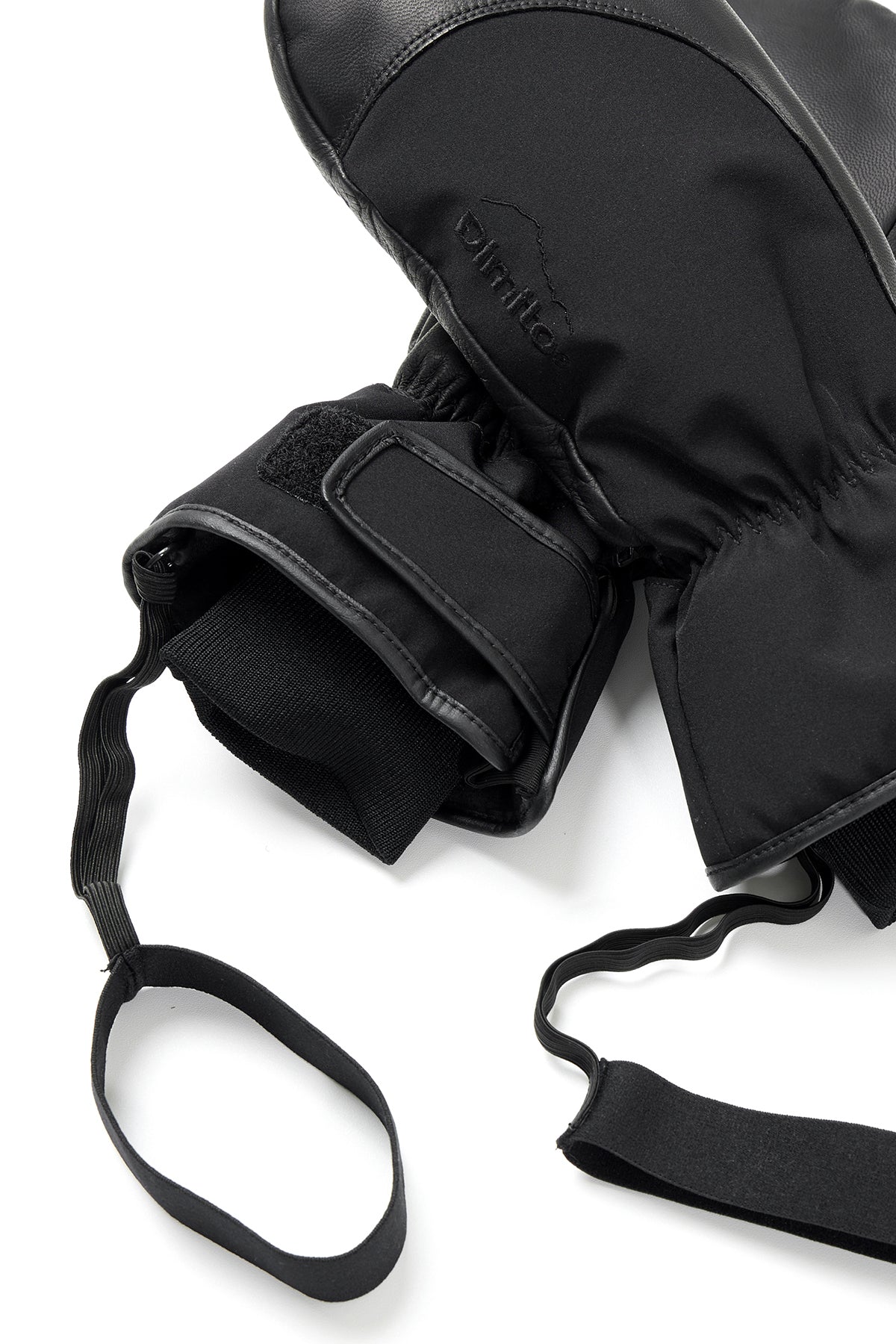 VERT LEATHER 3-WAY OPEN MITTEN BLACK