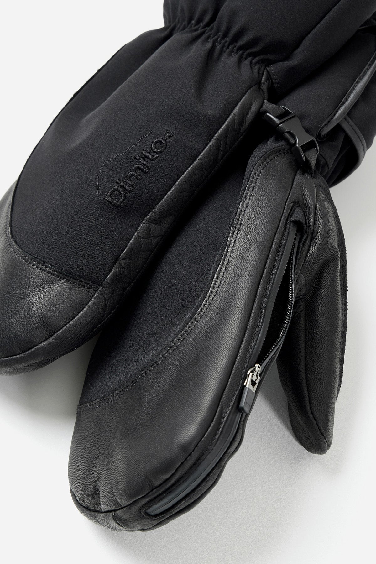 VERT LEATHER 3-WAY OPEN MITTEN BLACK