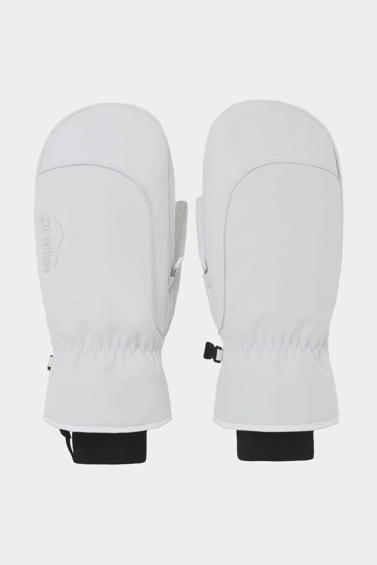 [PROMO] LEATHER 3-WAY OPEN MITTEN COOL WHITE