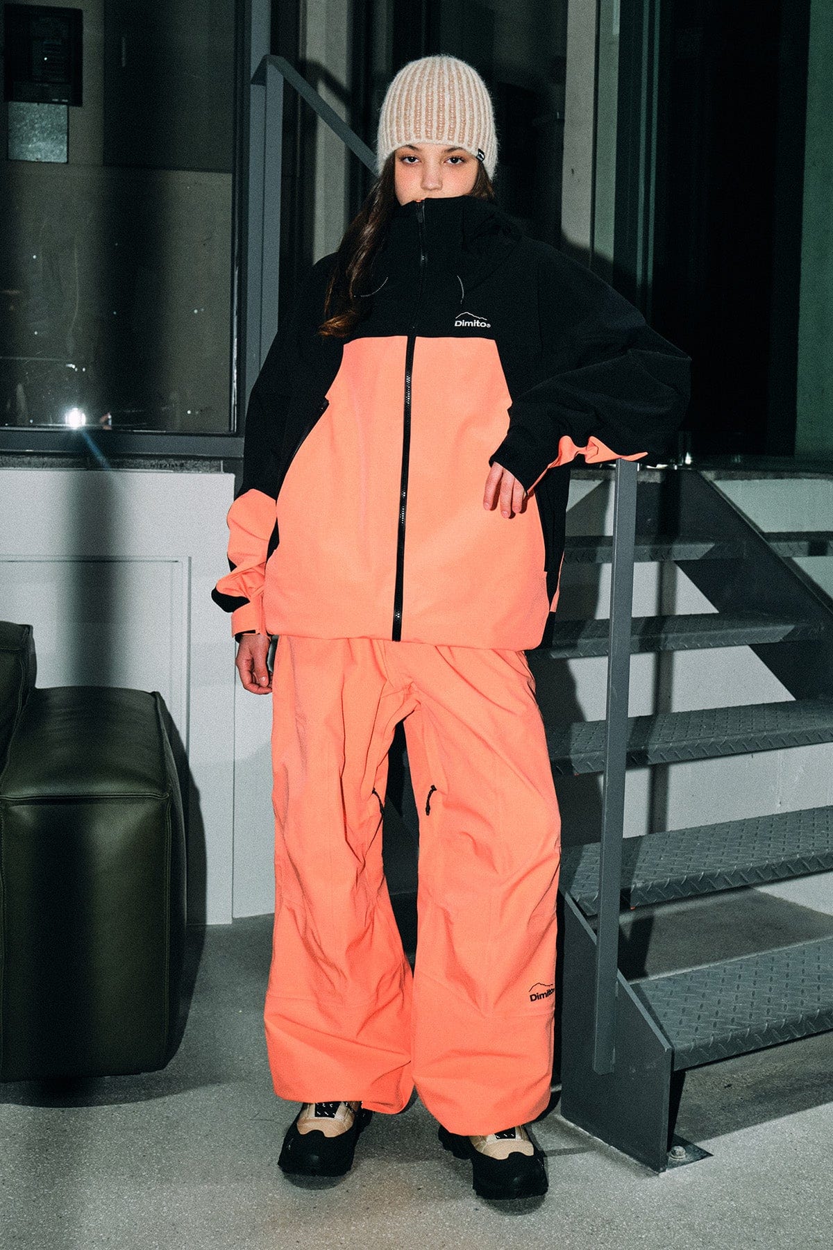 [INVITED] LEVEL OG 2L PANTS PEACH PINK (Relaxed Fit)