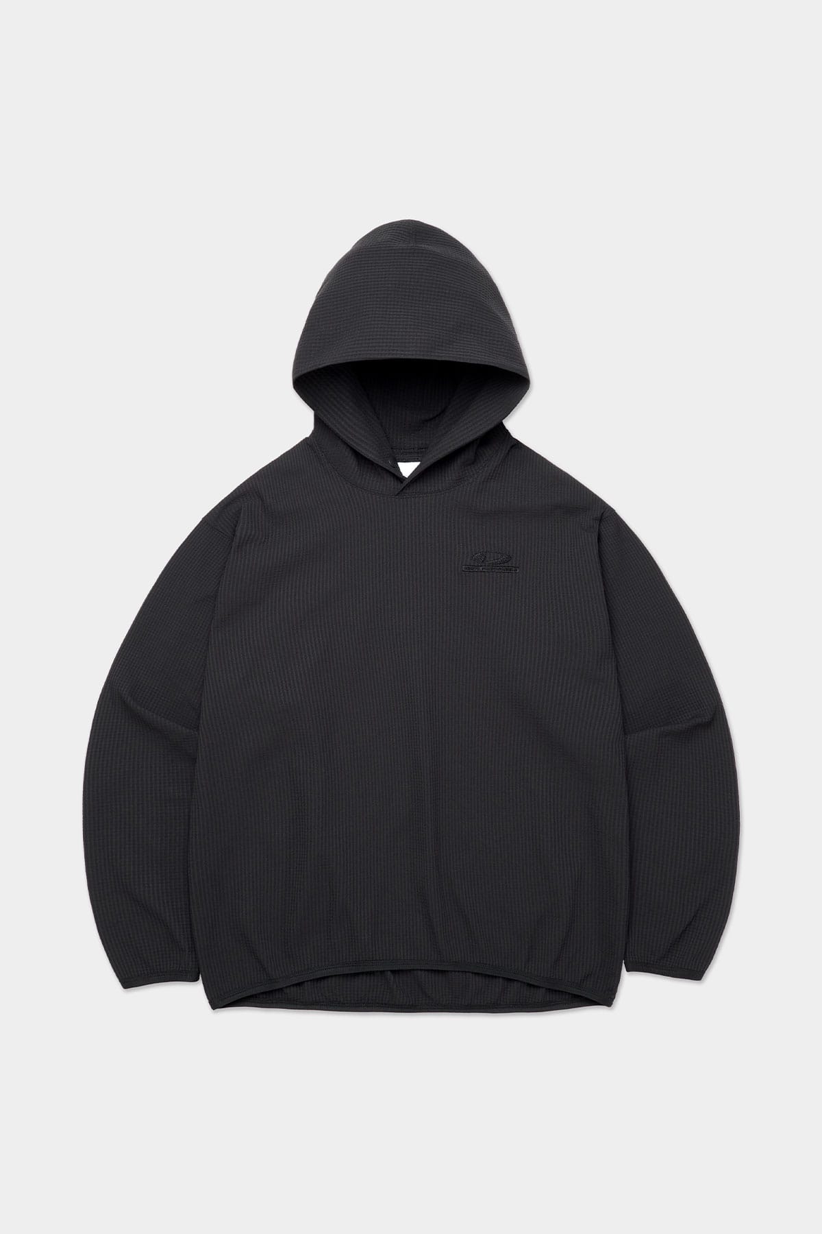 VERT LIGHT WEIGHT WAFFLE HOODIE BLACK