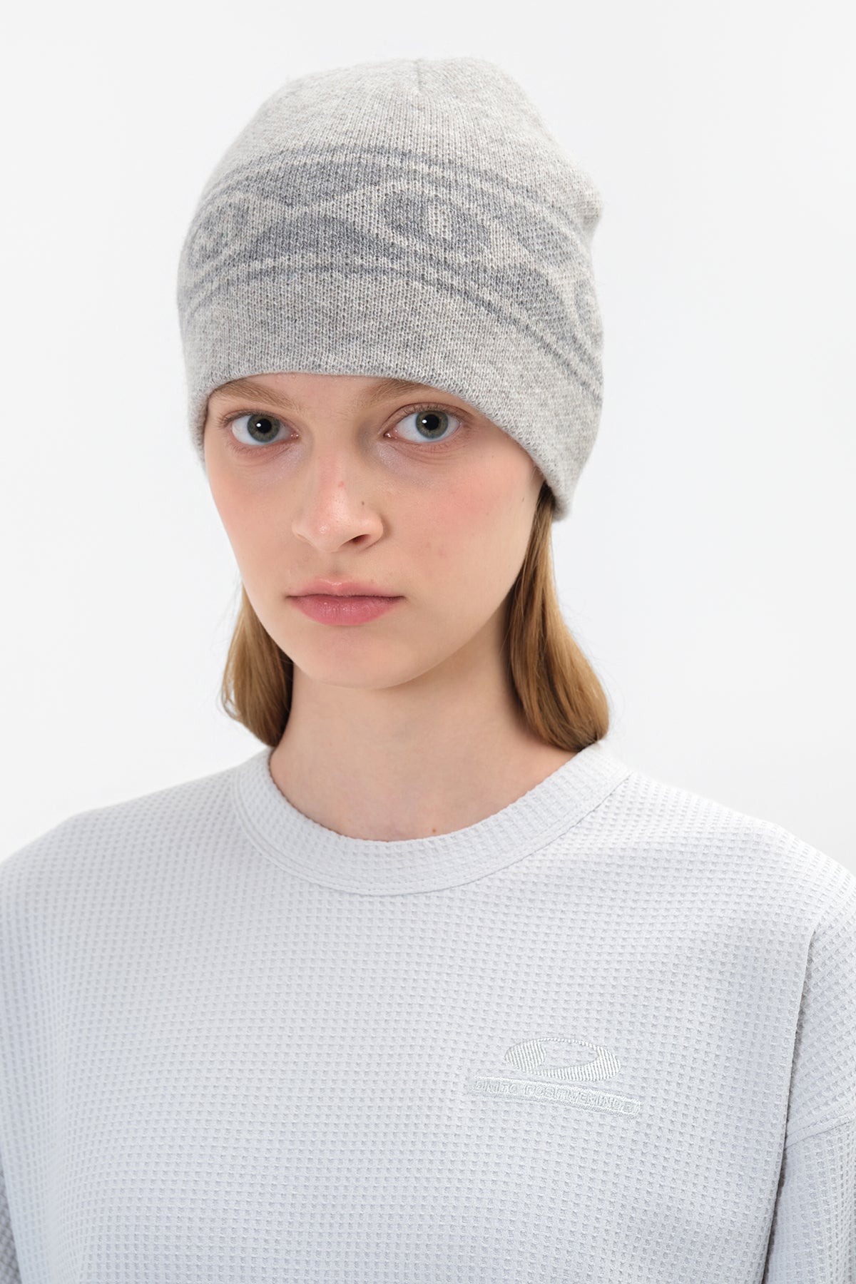 VERT LIGHT WEIGHT WAFFLE LSV TEE MIST GREY