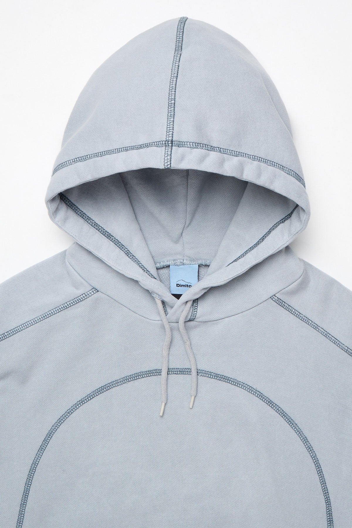 VERT LINE STITCHED GD HOODIE ICE