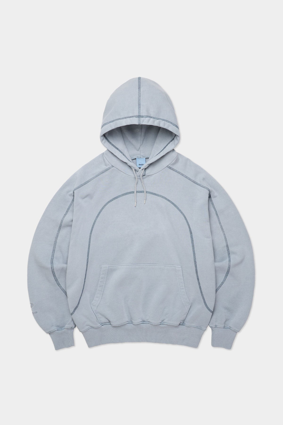 VERT LINE STITCHED GD HOODIE ICE
