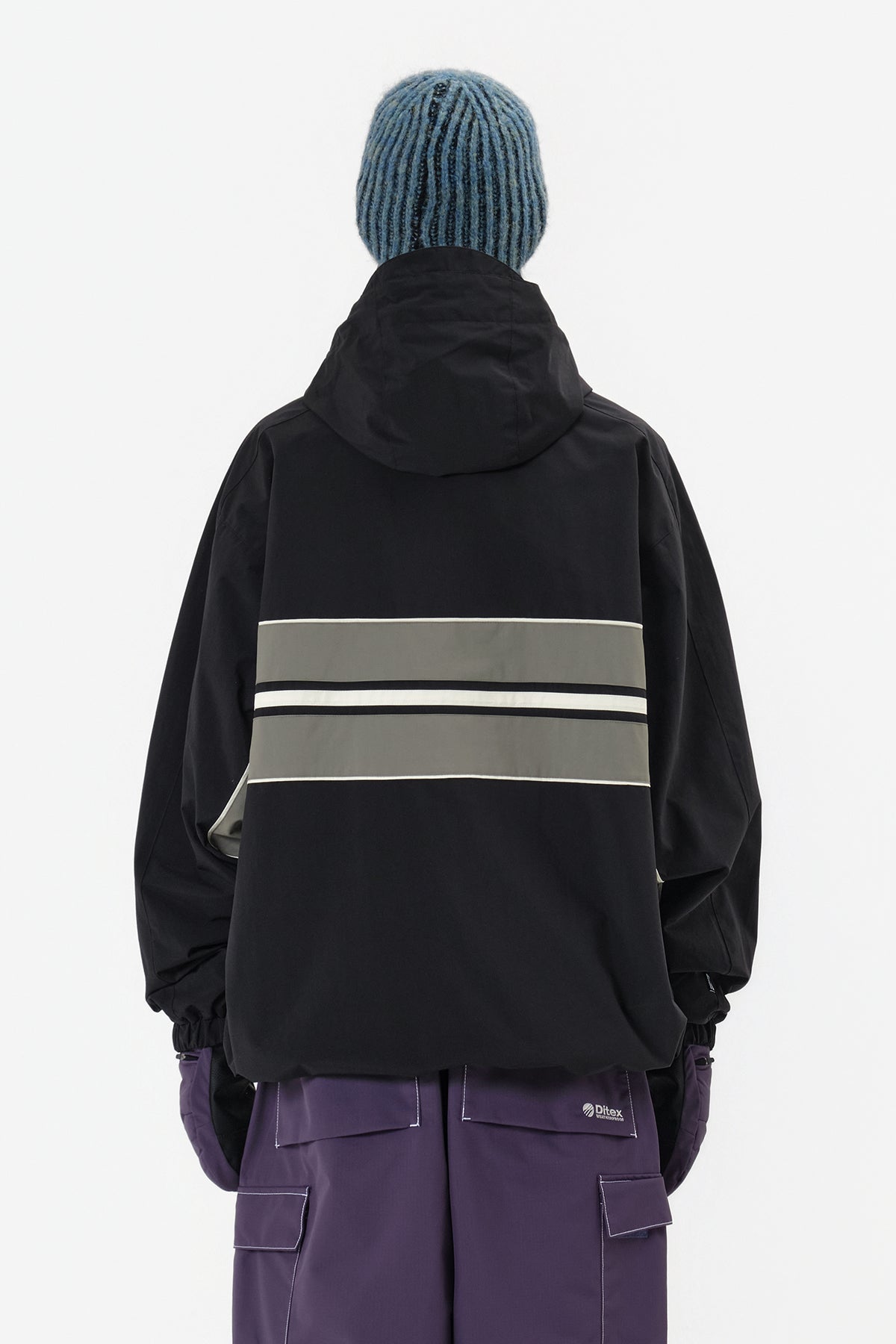 [INVITED] LINE WIND JACKET BLACK