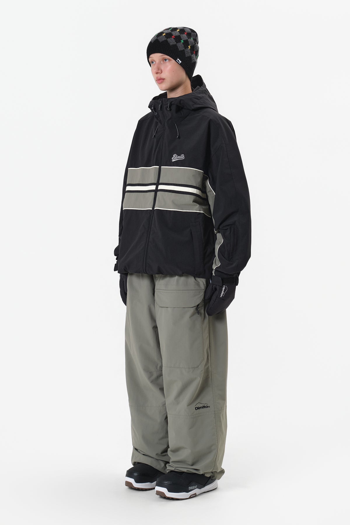 VERT LINE WIND JACKET BLACK