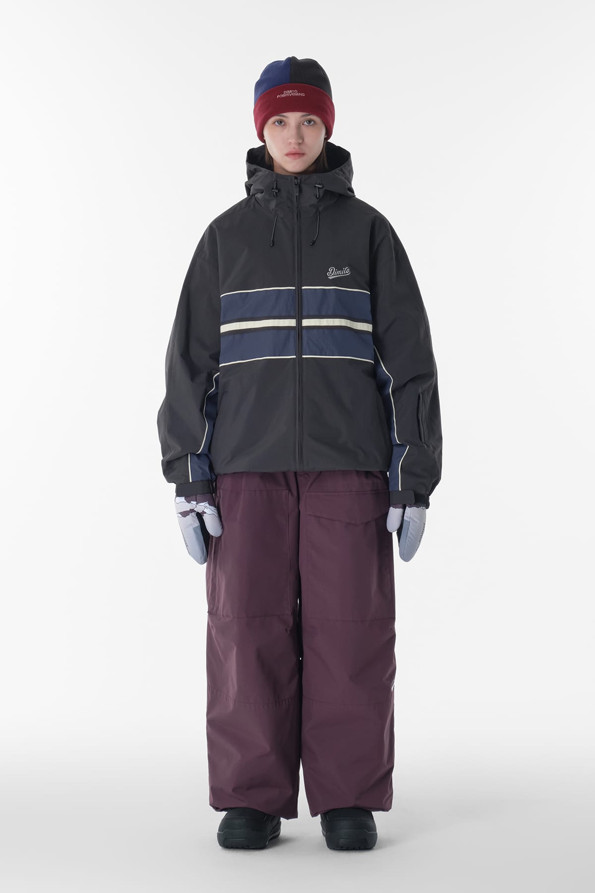 [INVITED] LINE WIND JACKET DEEP GREY