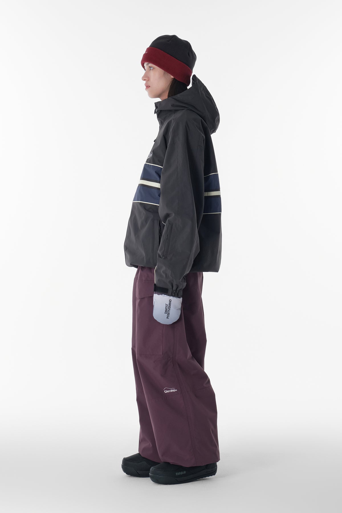 VERT LINE WIND JACKET DEEP GREY