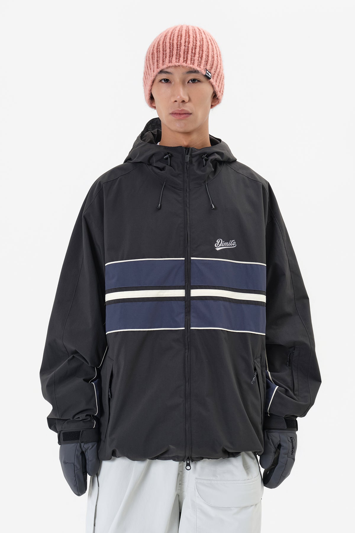 VERT LINE WIND JACKET DEEP GREY