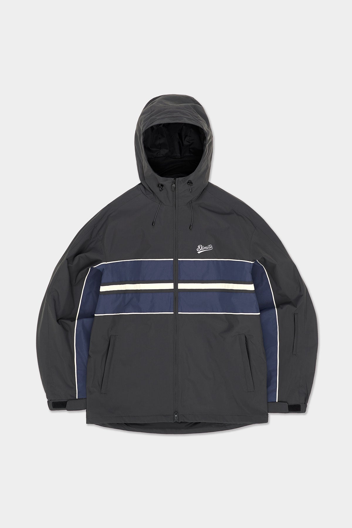 VERT LINE WIND JACKET DEEP GREY
