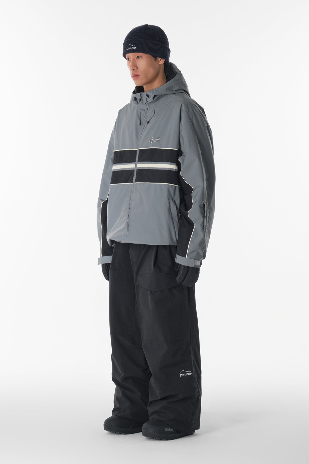 VERT LINE WIND JACKET REFLECTIVE SILVER