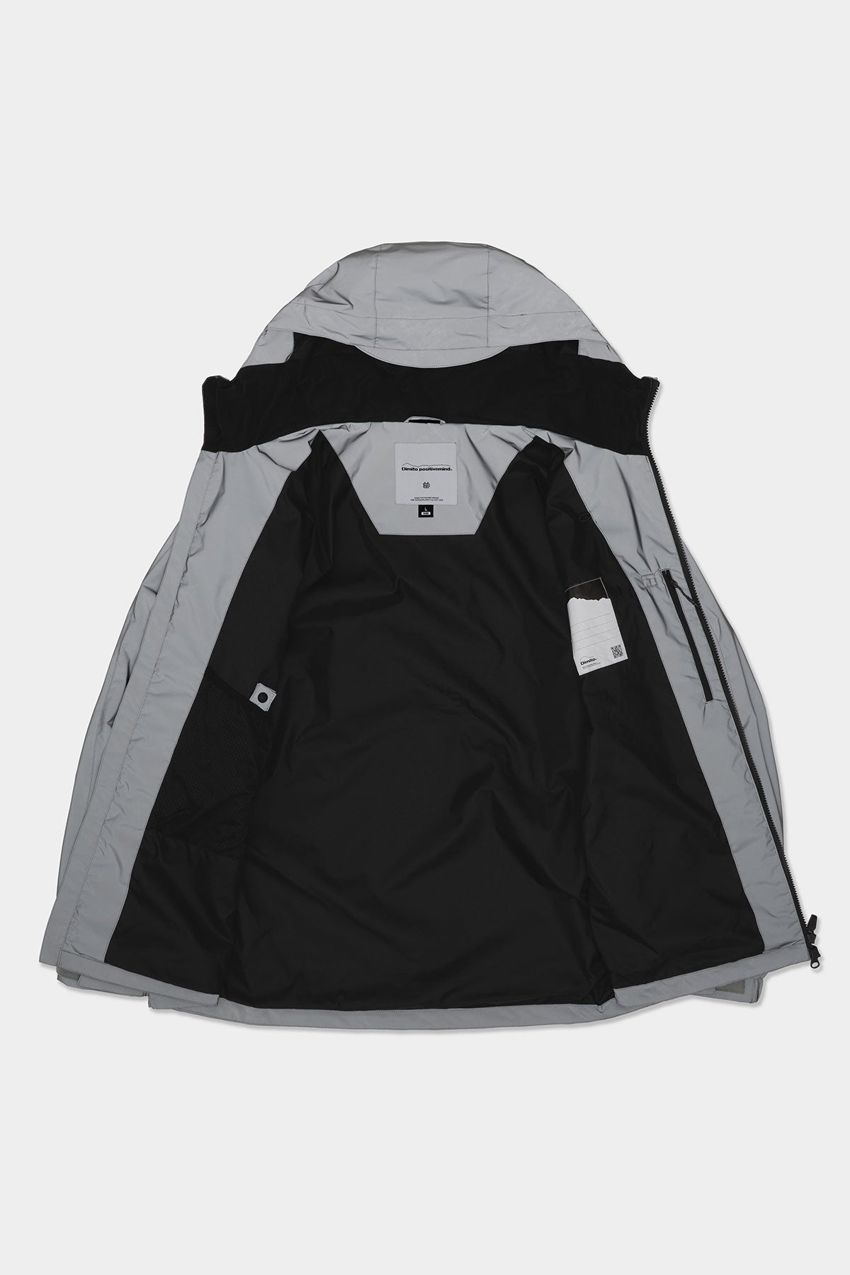 VERT LINE WIND JACKET REFLECTIVE SILVER