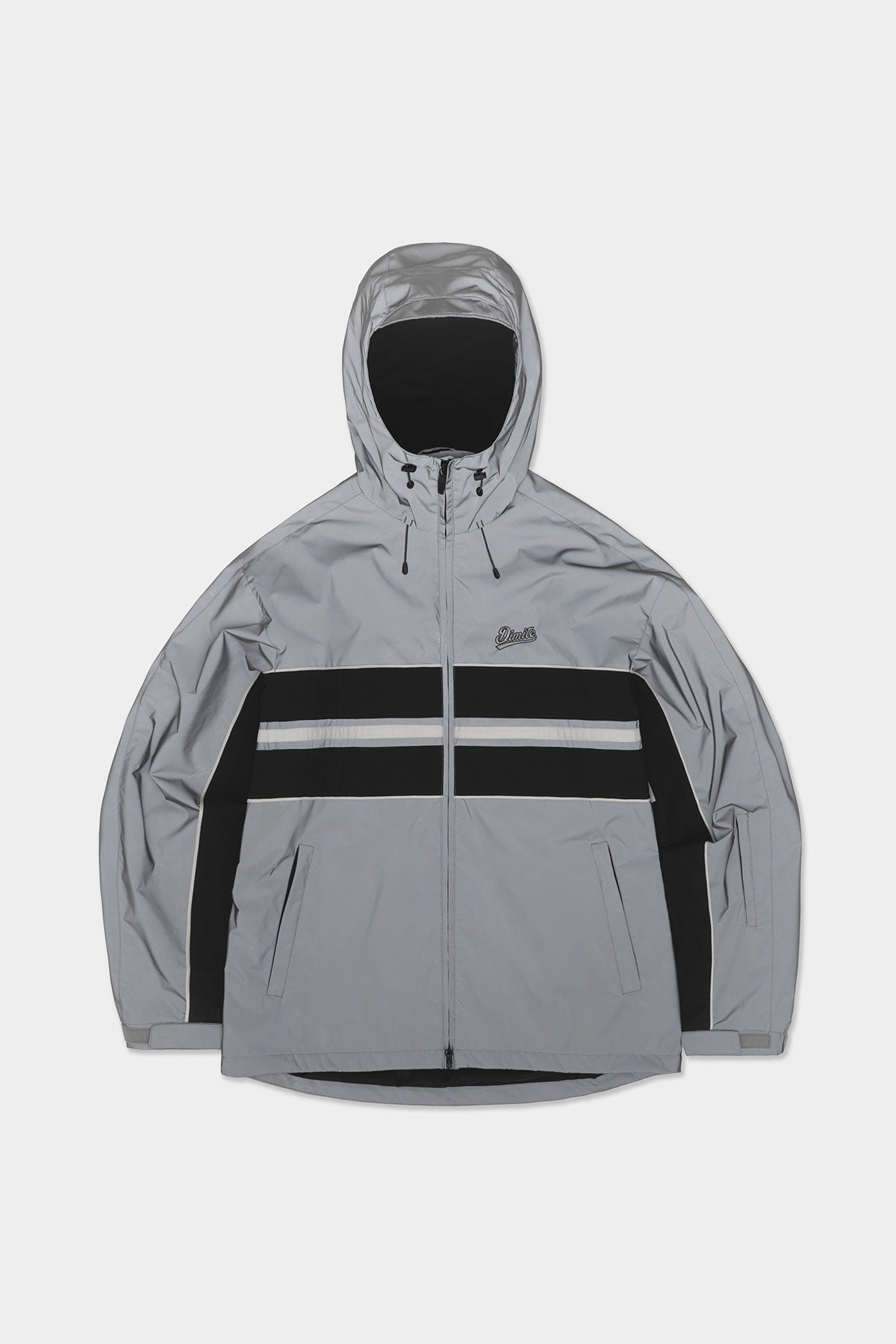 VERT LINE WIND JACKET REFLECTIVE SILVER