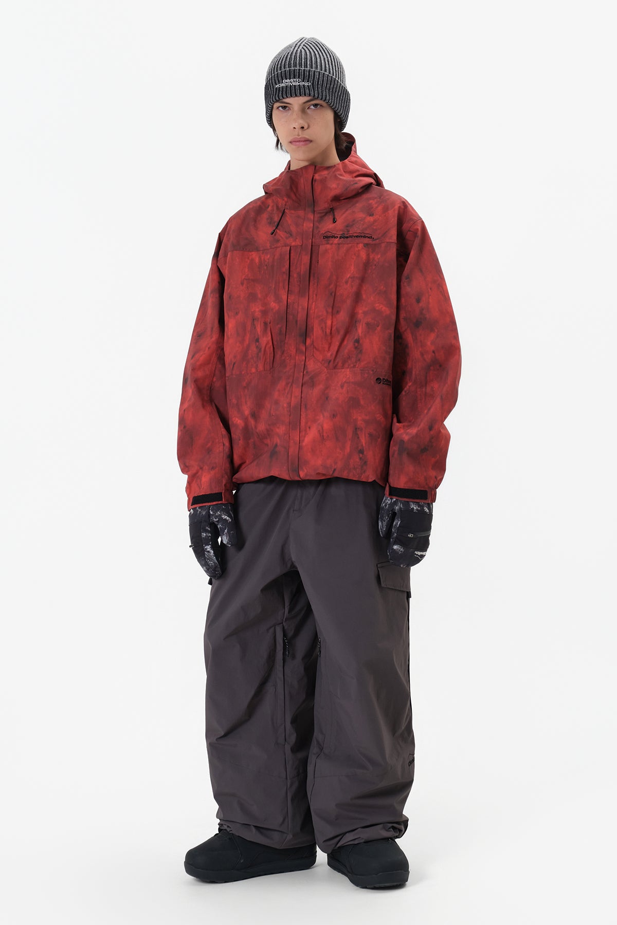 VERT MT 3L JACKET MARBLE RED