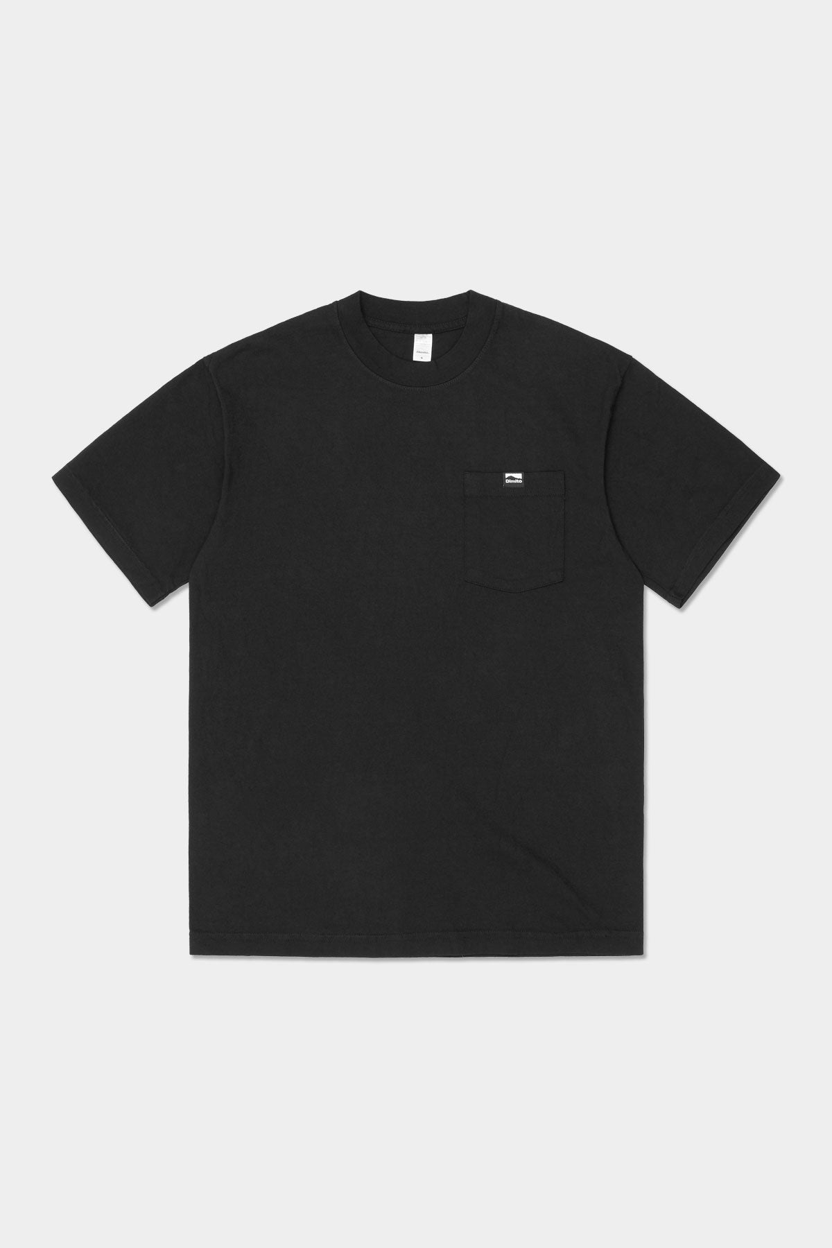 VERT MT LOGO POCKET SSV GD 6.5OZ TEE BLACK