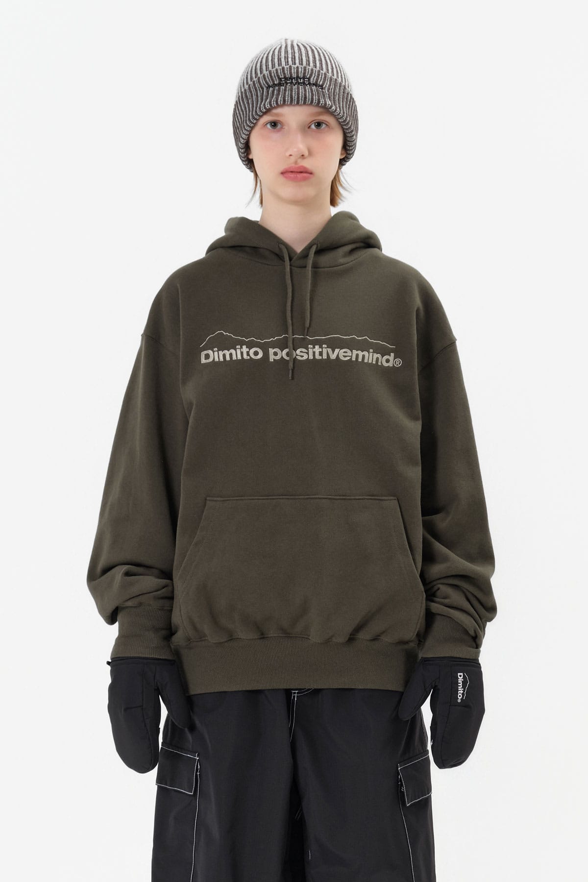 [INVITED] MT OG LOGO HOODIE OLIVE KHAKI