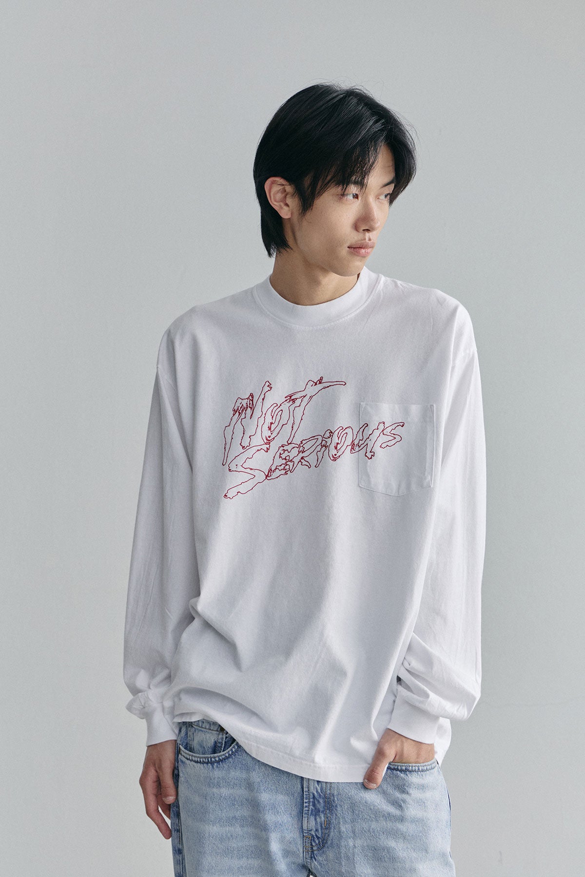 VERT NSS RUDE POCKET LSV GD 6.5OZ TEE WHITE (Available on 26.05.07)