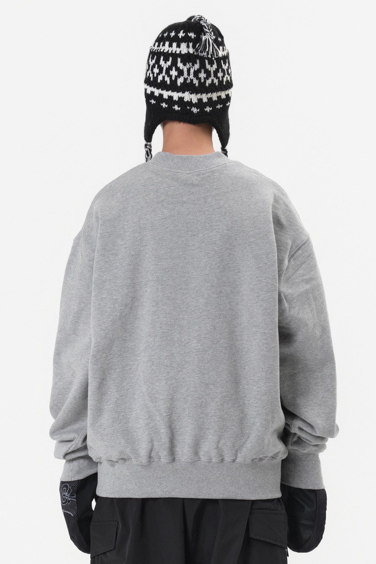 VERT ONE-SIZE 25 CROCHET EAR FLAP BEANIE BLACK