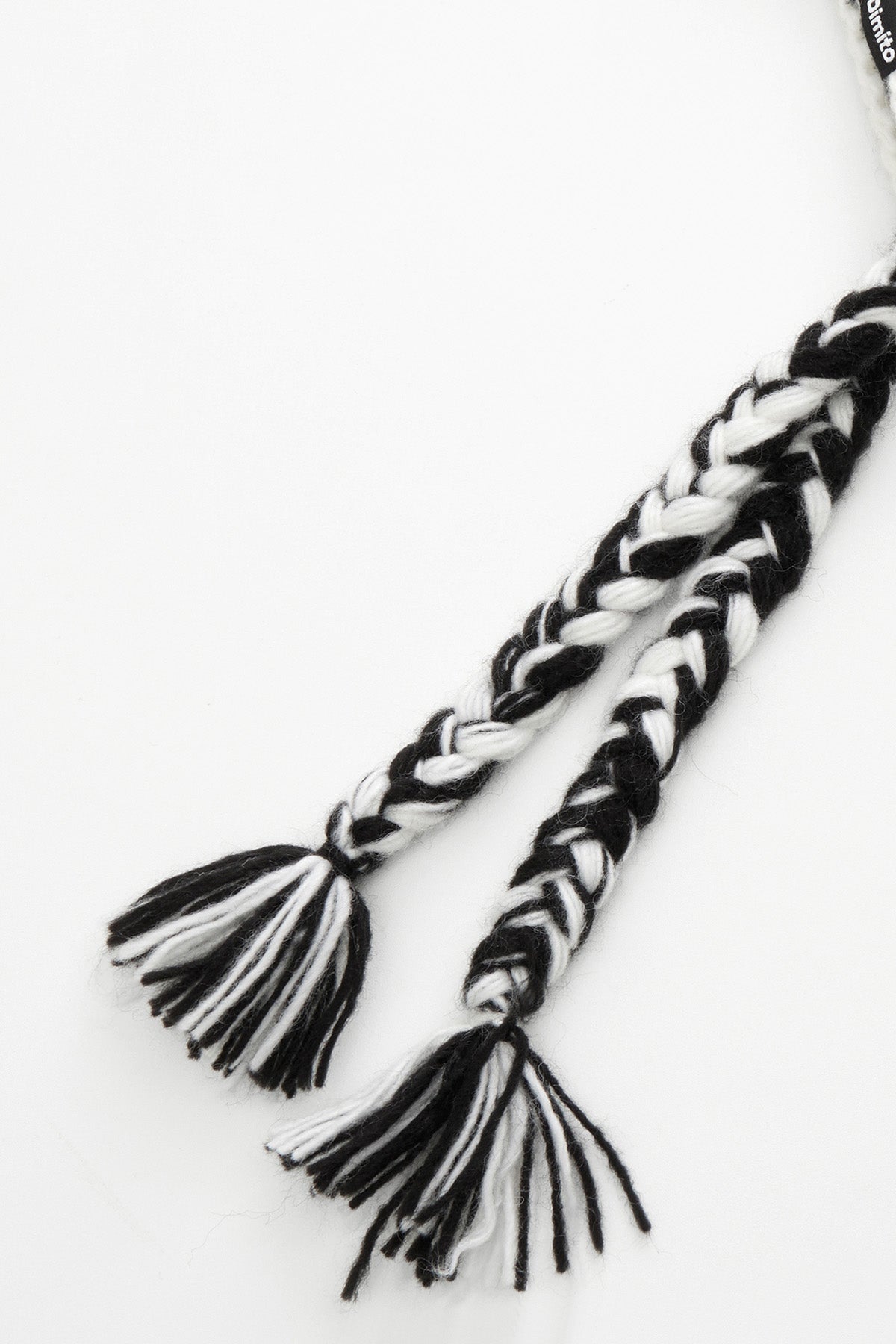 VERT ONE-SIZE 25 CROCHET EAR FLAP BEANIE WHITE