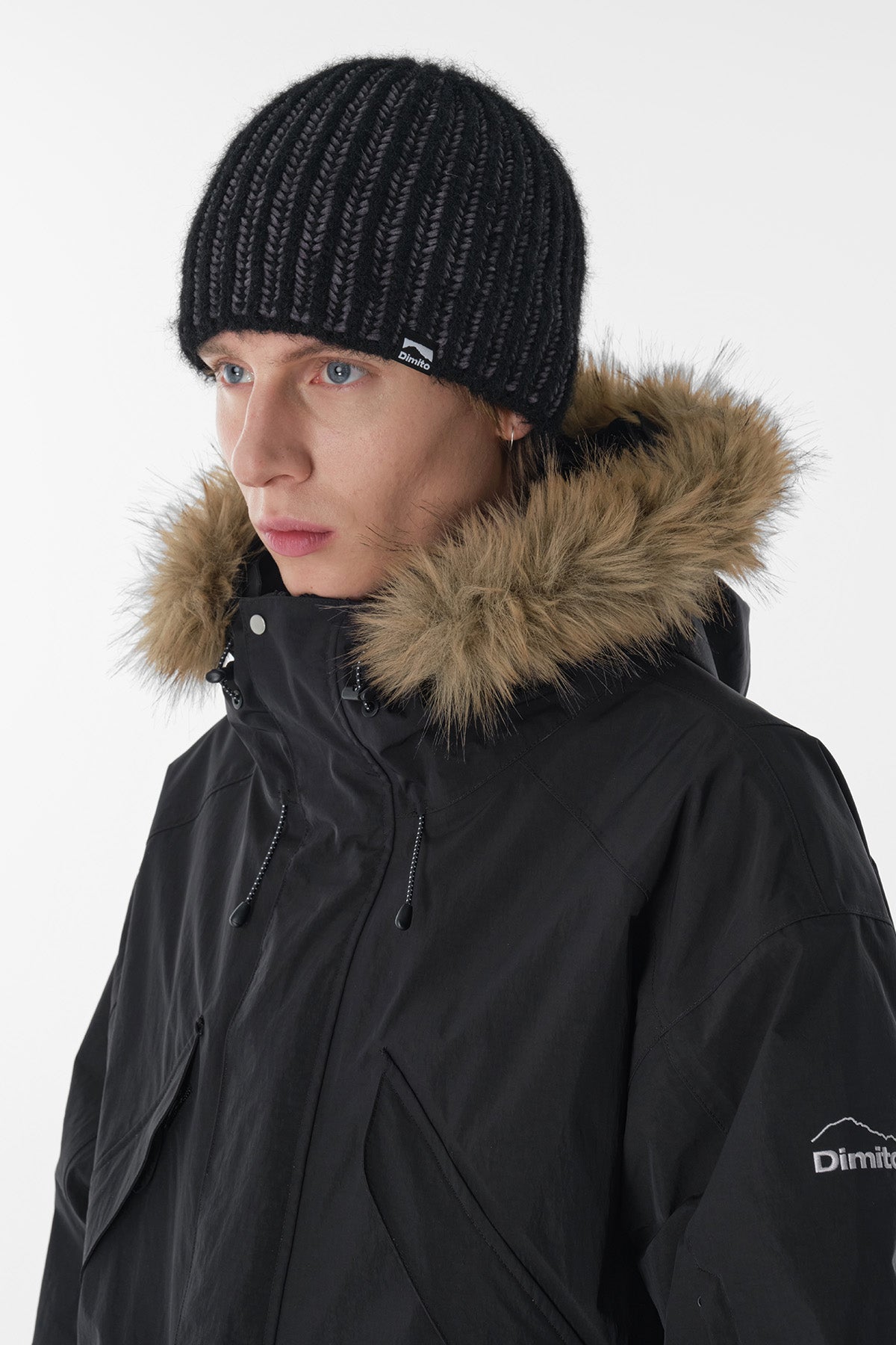 VERT ONE-SIZE 25 TWOTONE BEANIE BLACK