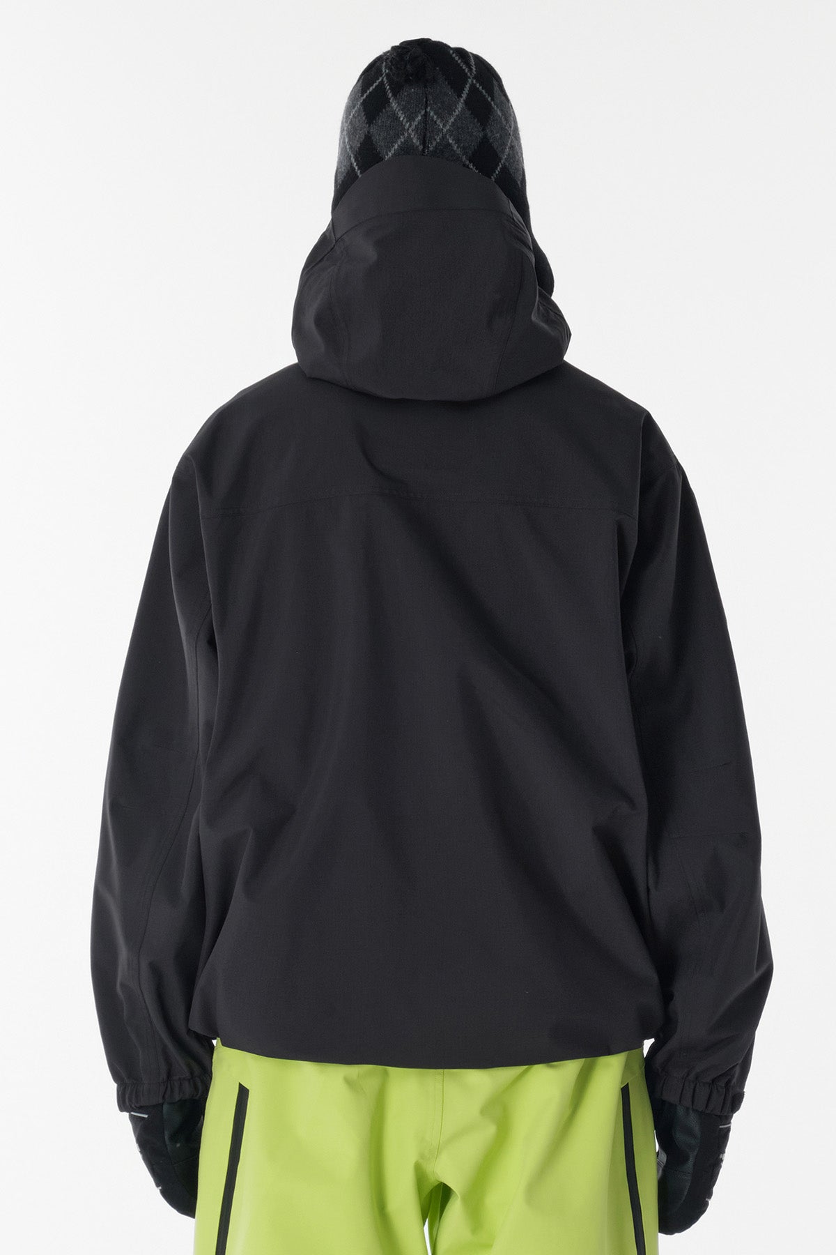 VERT ONE-SIZE BASIC ARGYLE EAR FLAP BEANIE BLACK