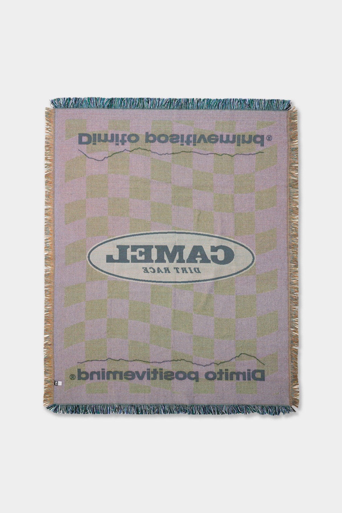[INVITED] CAMEL RACE BLANKET CHECKER BLUE