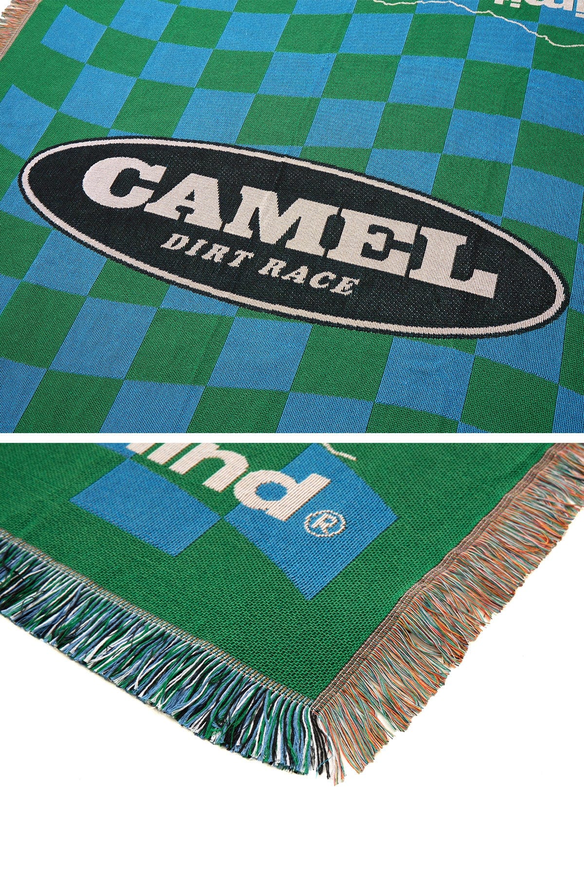 [INVITED] CAMEL RACE BLANKET CHECKER BLUE