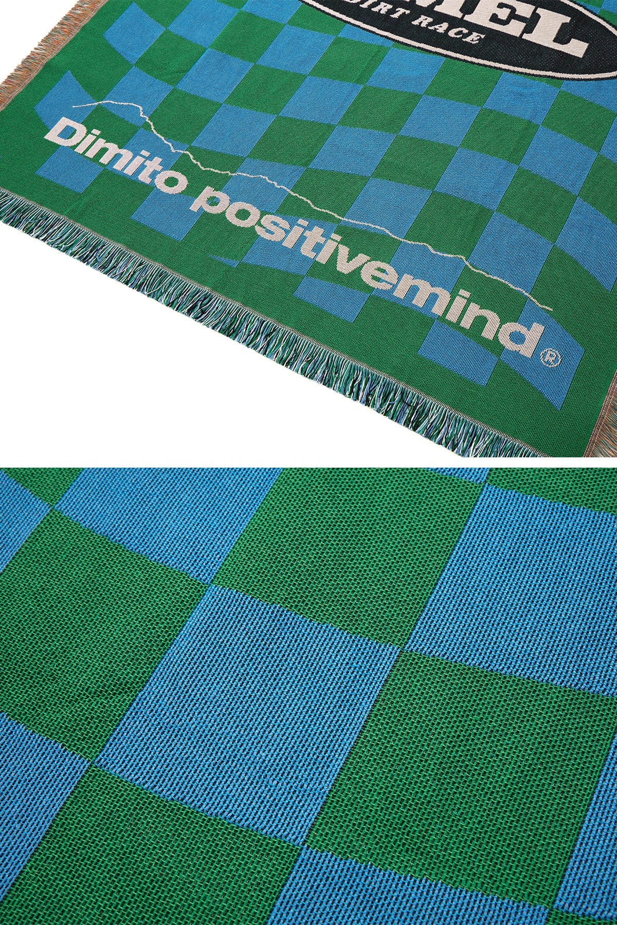 [INVITED] CAMEL RACE BLANKET CHECKER BLUE