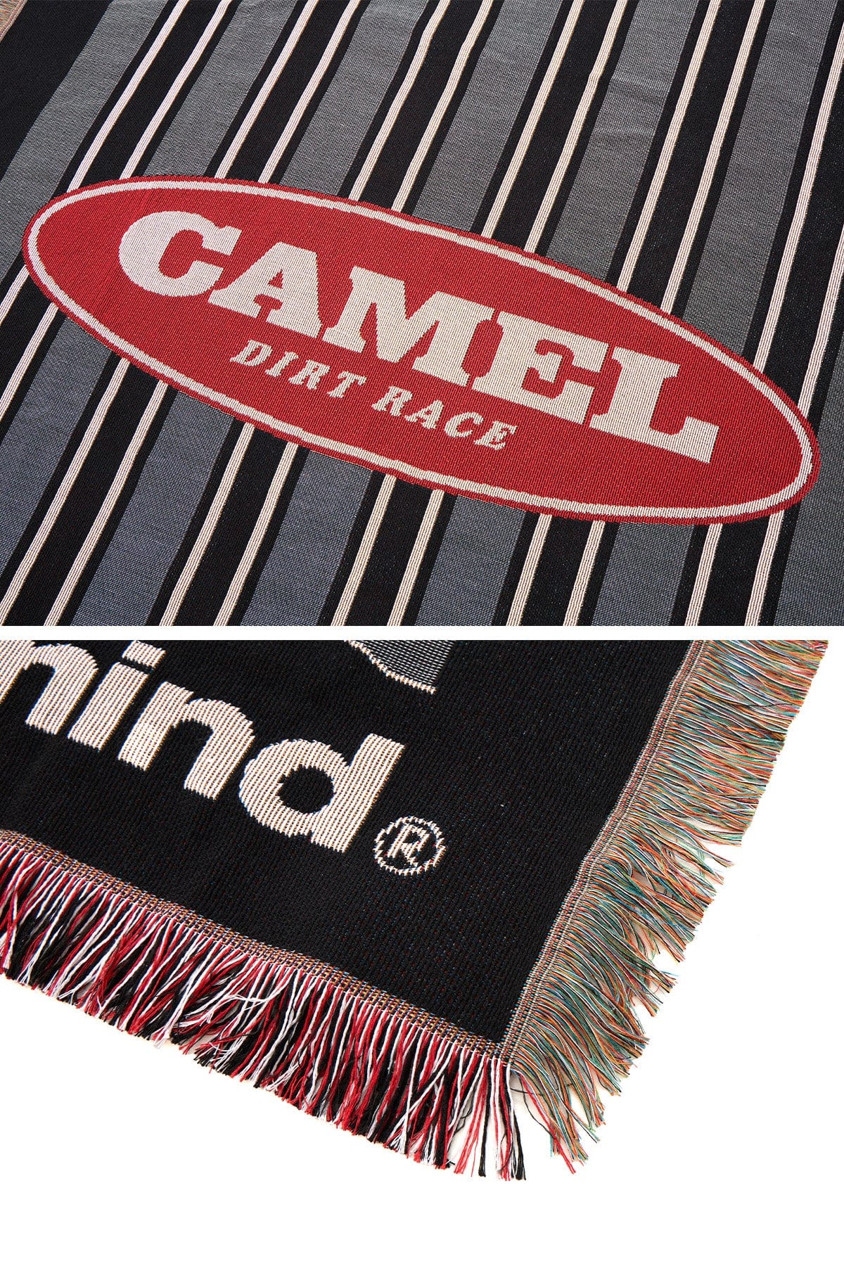 [INVITED] CAMEL RACE BLANKET STRIPE BLACK