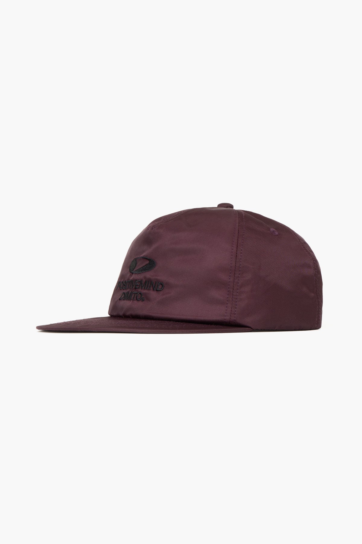 VERT ONE-SIZE CIRCLE LOGO SATIN TRUCKER CAP WINE