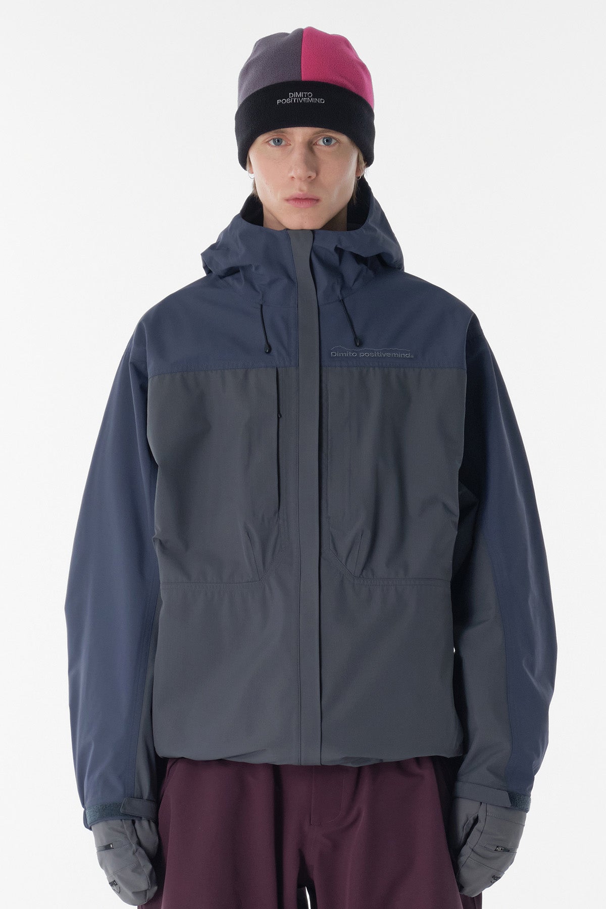 VERT ONE-SIZE COLOR BLOCK FLEECE BEANIE BLACK