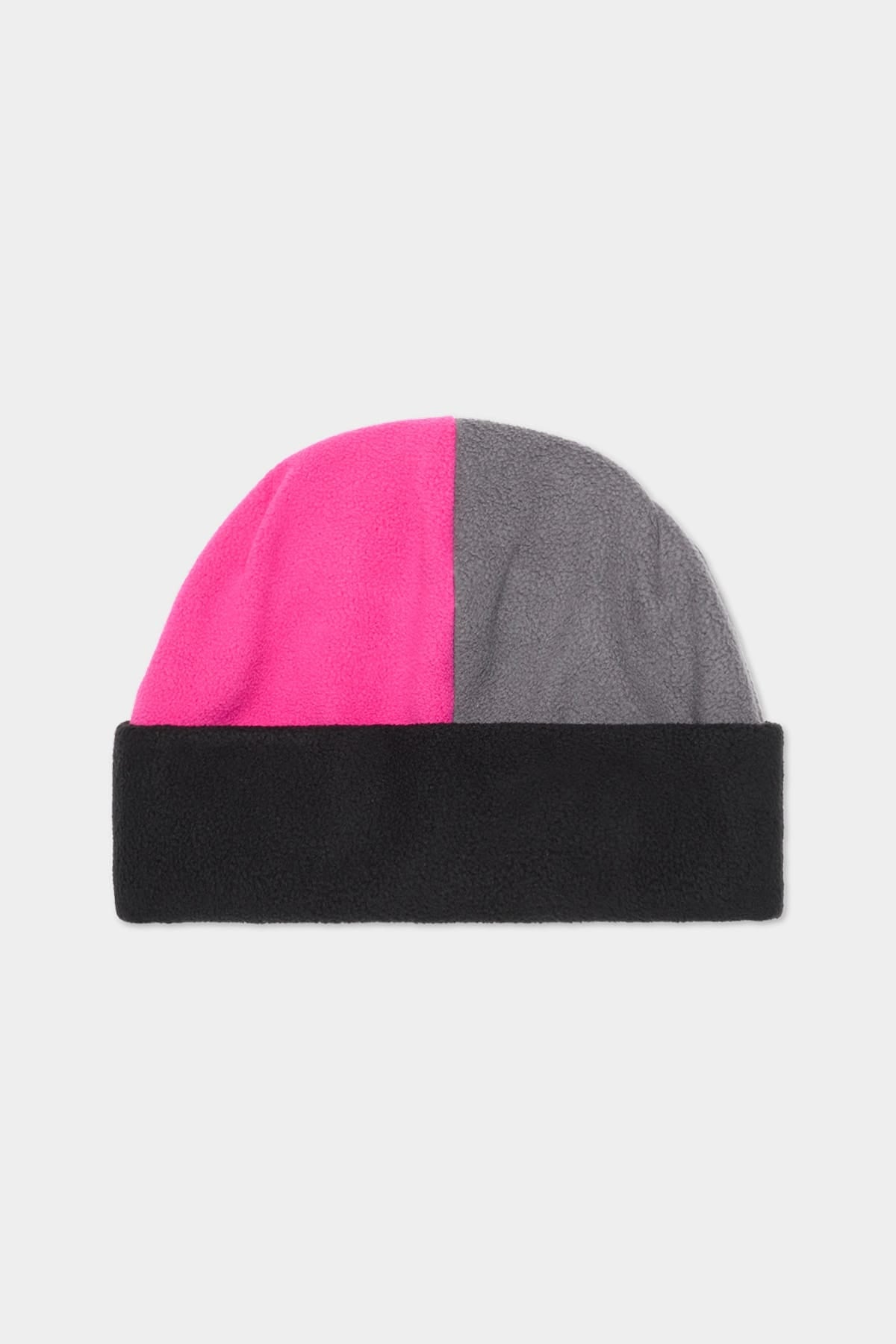 [INVITED] COLOR BLOCK FLEECE BEANIE BLACK
