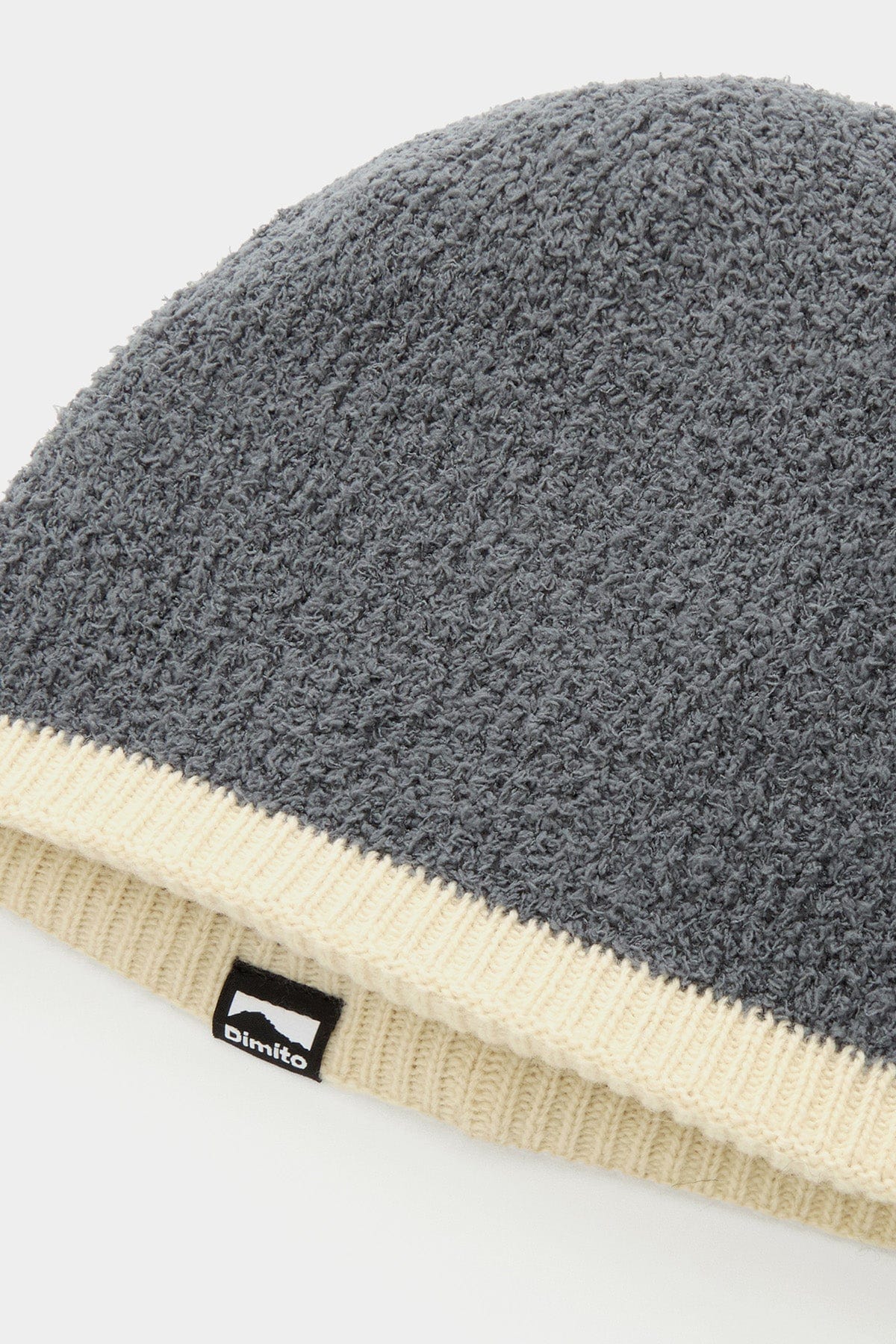[INVITED] CROCHET BLOCK BEANIE IVORY
