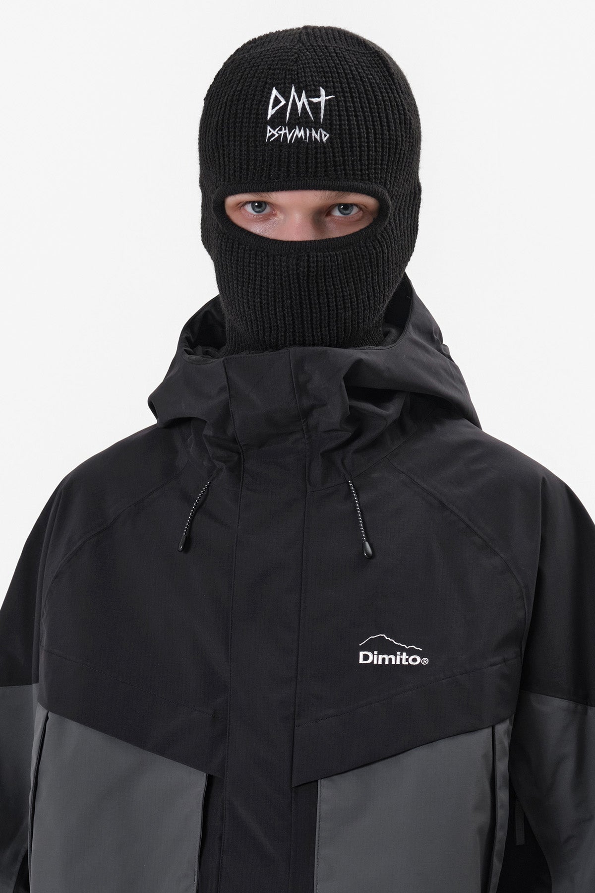 VERT ONE-SIZE DMT FACE KNIT MASK BLACK